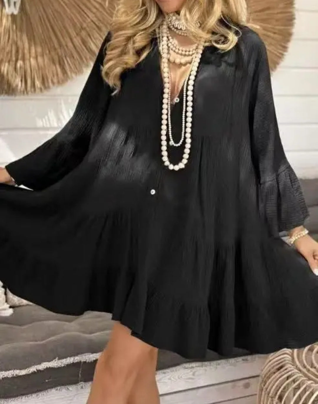 kurzes Musselinkleid -ANNA-