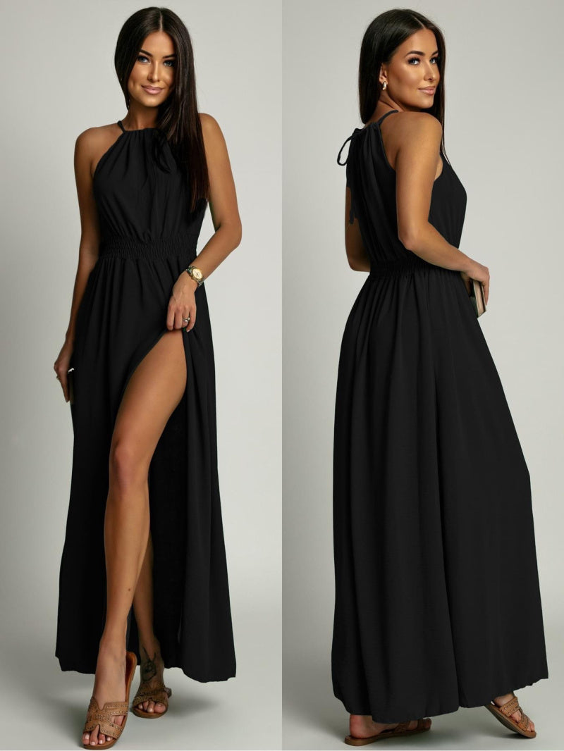 Maxikleid Greek -SCHWARZ-