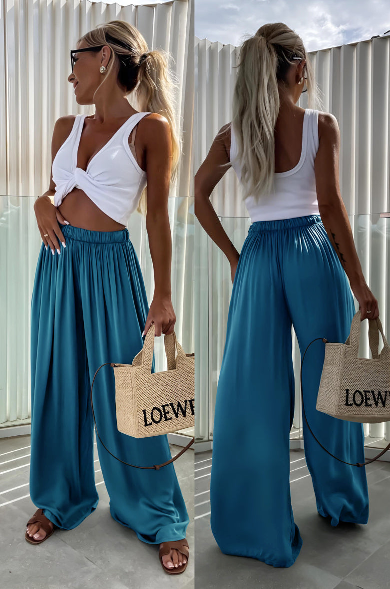 weite fließende Hose -JOSY-