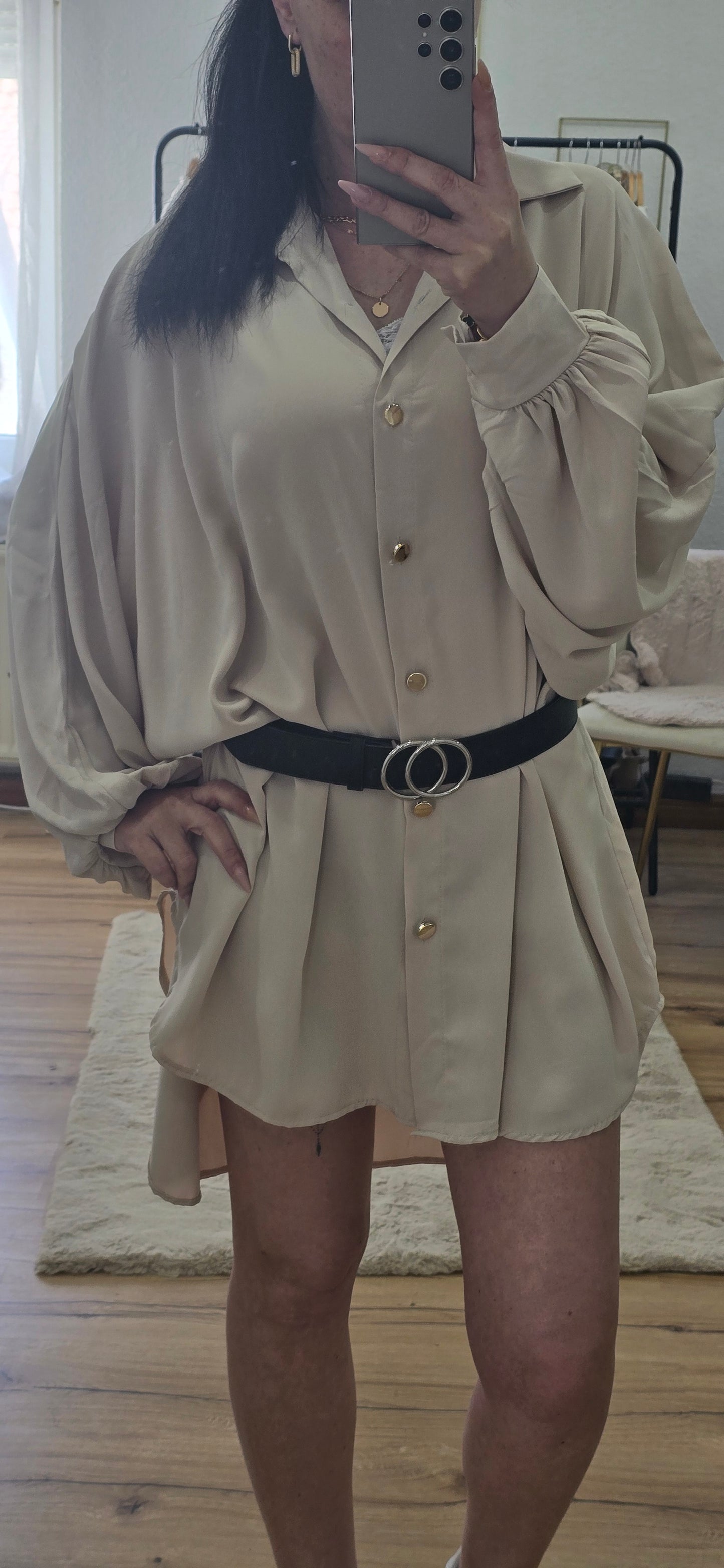 Weites Hemdkleid - One Size -