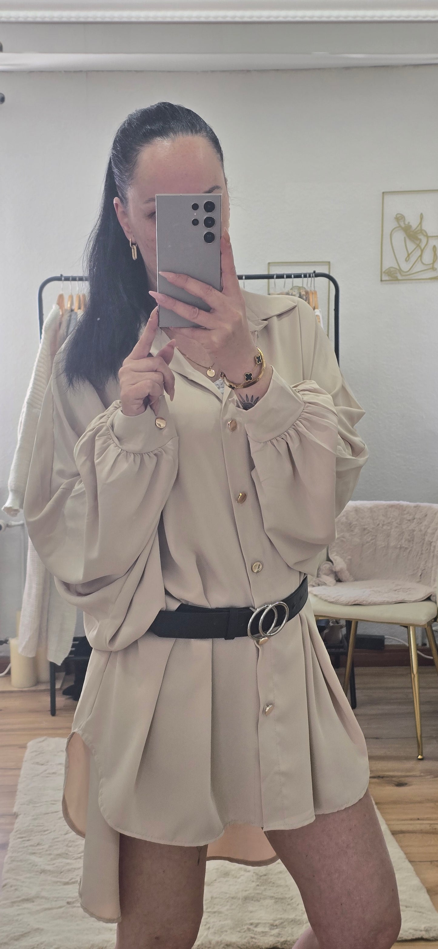 Weites Hemdkleid - One Size -