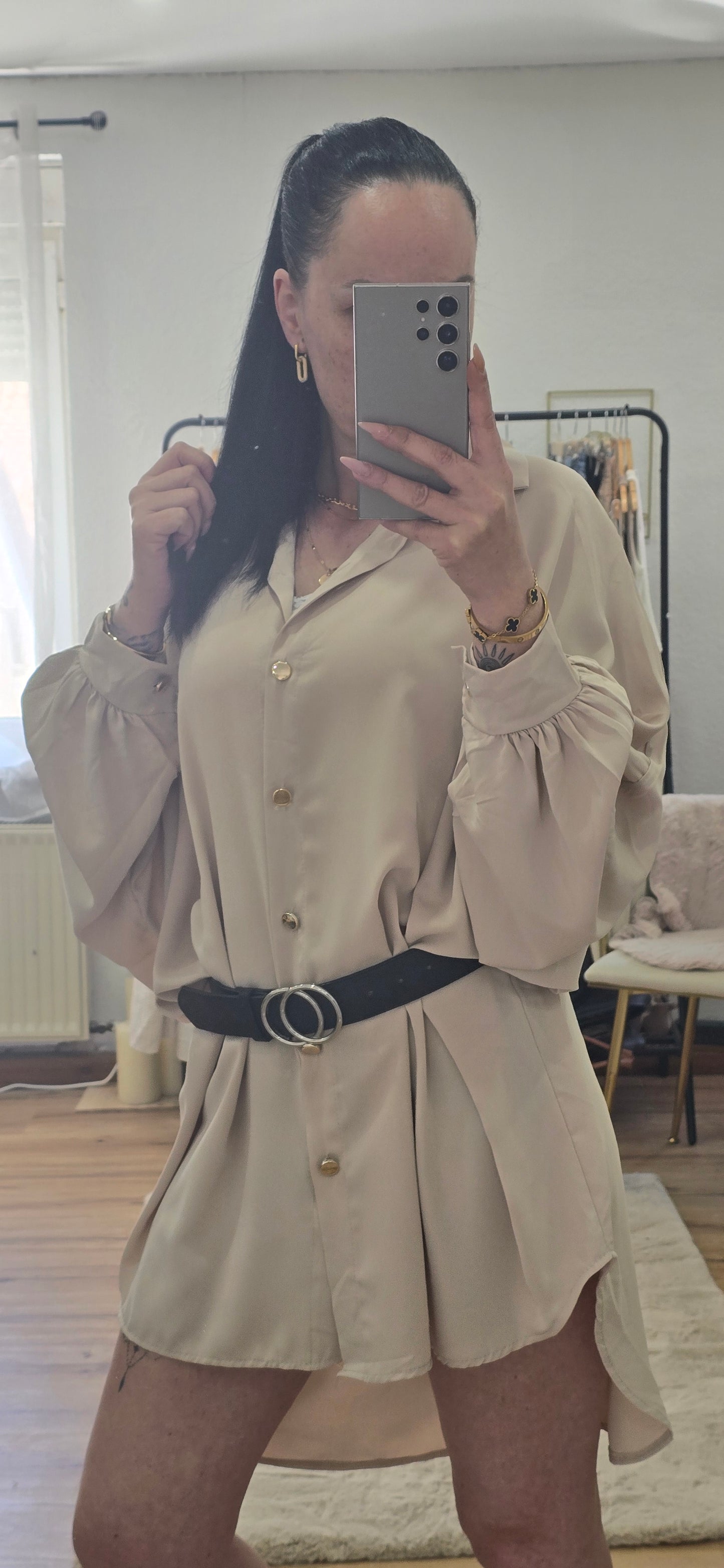 Weites Hemdkleid - One Size -