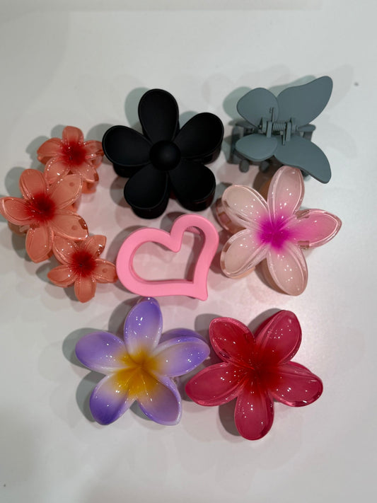 Harrklammer groß -BLUME & SCHMETTERLING-