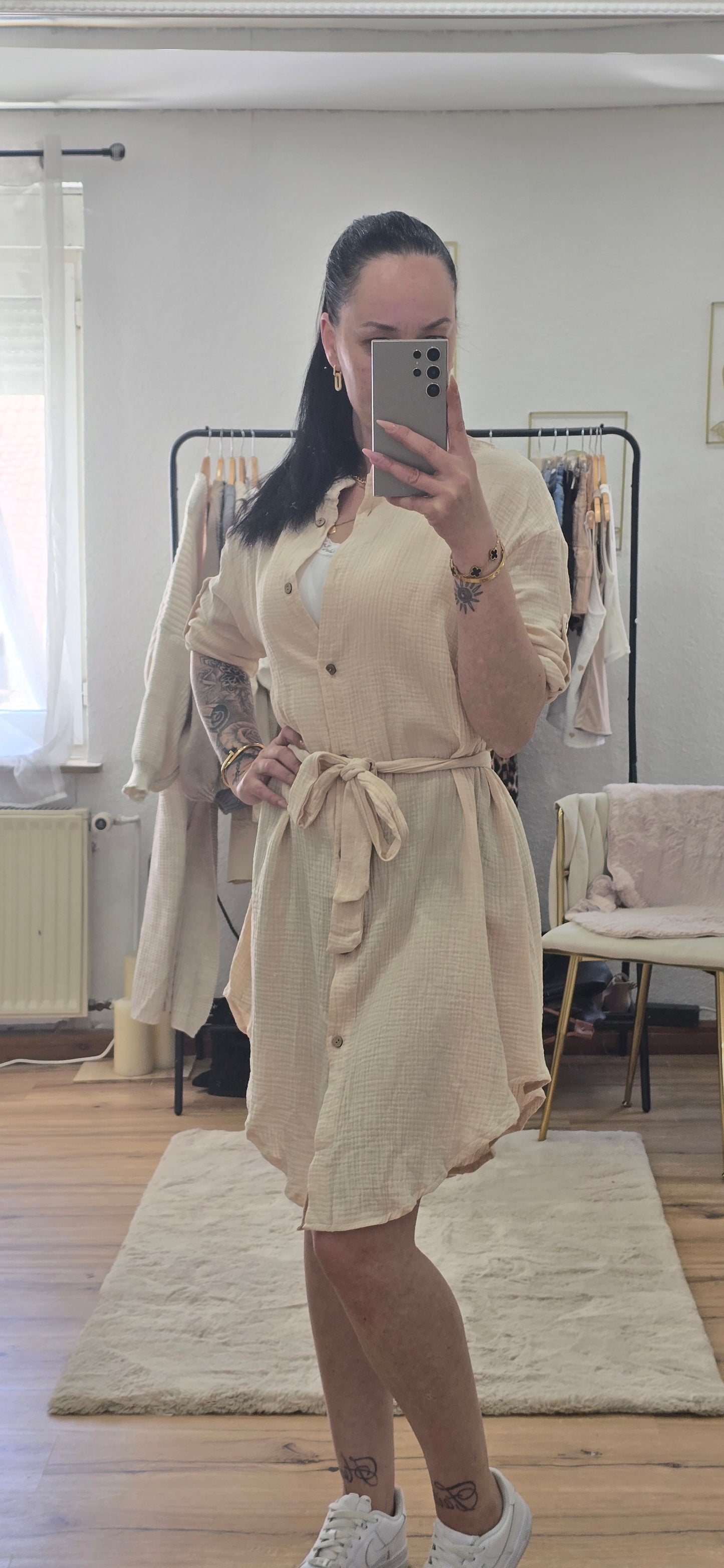 Musselin Shirtkleid -APRIL
